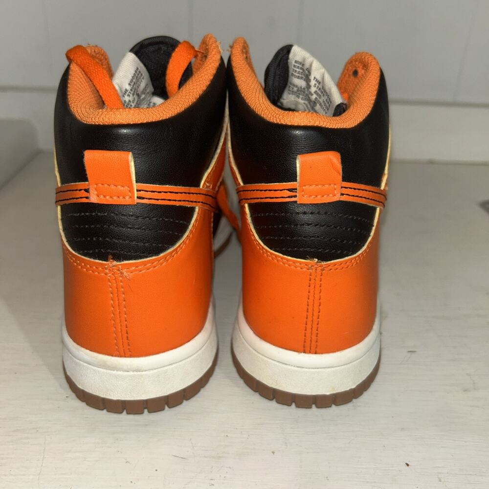 Size 5y - Nike Dunk High Chenille Swoosh - Safety Orange - Picture 5 of 10